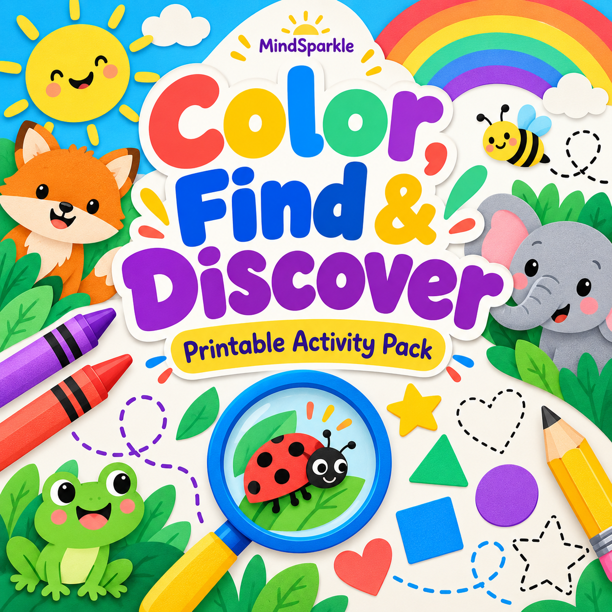 Color, Find & Discover printable activity book cover