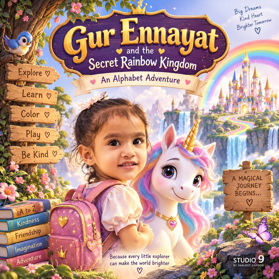 Gur Ennayat personalised alphabet adventure cover shown as a sample